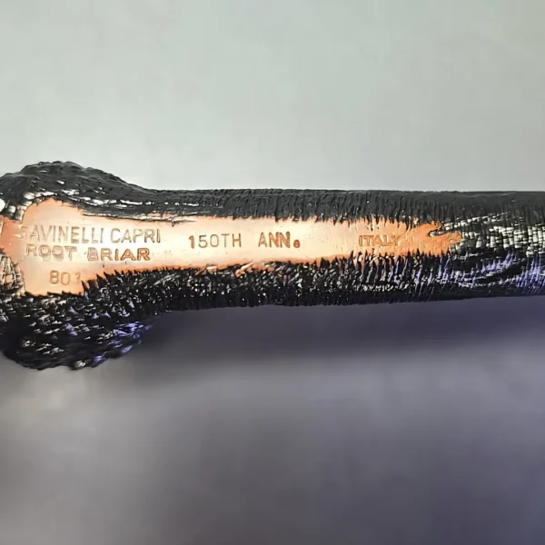 Savinelli 150th Anniversary Capri Root Briar 801 Rusticated Canadian Briar Pipe, New - Image 10