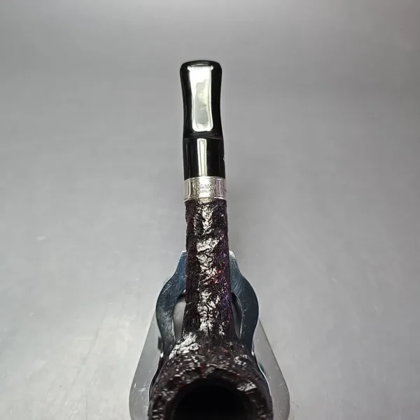 Peterson Cobble 53 Rusticated & Sandblasted Lovat w/ Silver Briar Pipe, New - Image 7