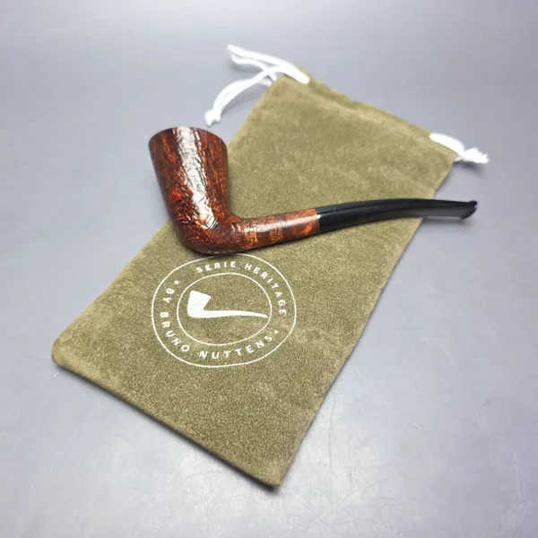 Bruno Nuttens Heritage H1 Partially Sandblasted Dublin Briar Pipe, New - Image 11