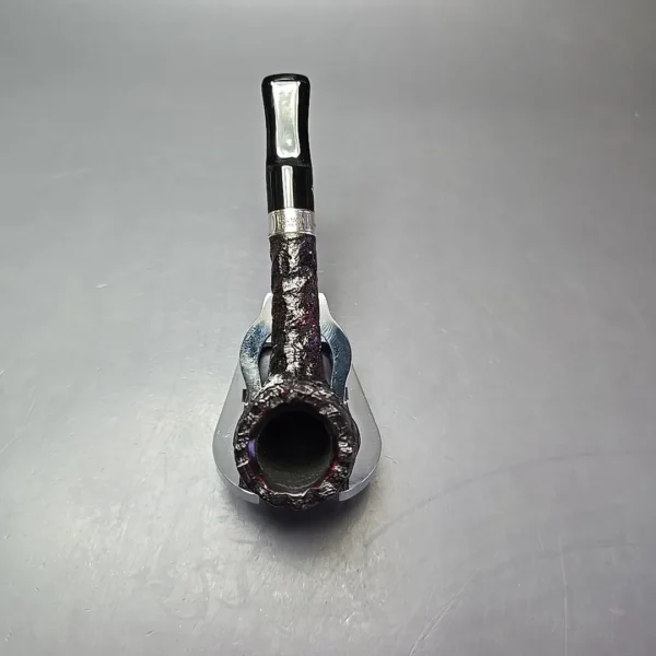 Peterson Cobble 53 Rusticated & Sandblasted Lovat w/ Silver Briar Pipe, New - Image 8
