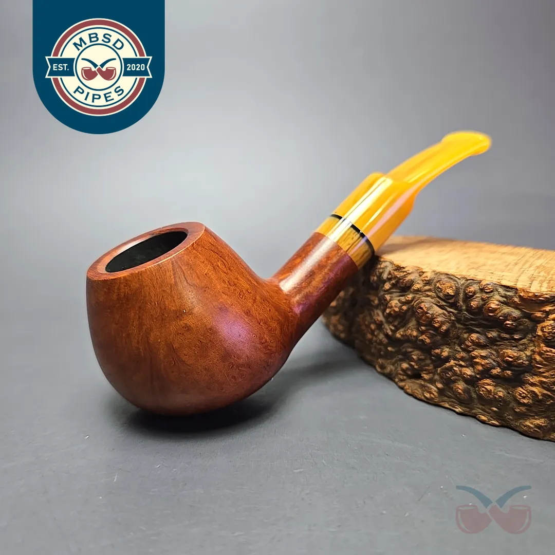 Cesare Barontini Lucca A 01 Smooth Author Estate Briar Pipe, Unsmoked, 9mm