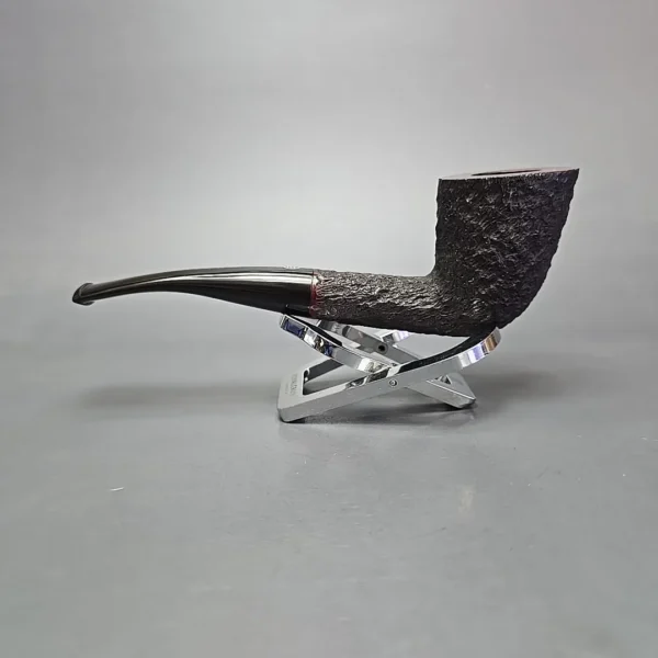 James Upshall Bark Group 6 Partially Rusticated Bent Dublin Estate Briar Pipe, Unsmoked - Image 4