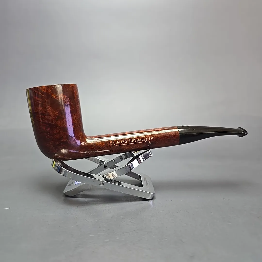 James Upshall A Grade Group 6 Smooth “Newmarket” Stack Estate Briar Pipe, Unsmoked - Image 2