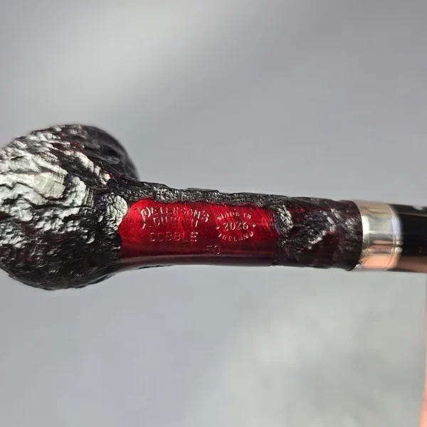 Peterson Cobble 53 Rusticated & Sandblasted Lovat w/ Silver Briar Pipe, New - Image 11