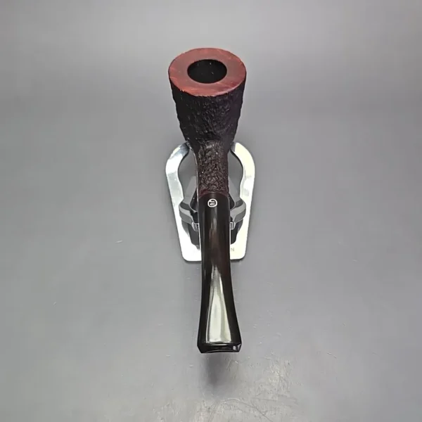 James Upshall Bark Group 6 Partially Rusticated Bent Dublin Estate Briar Pipe, Unsmoked - Image 5