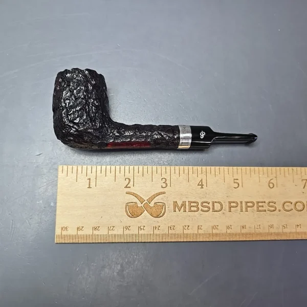 Peterson Cobble 53 Rusticated & Sandblasted Lovat w/ Silver Briar Pipe, New - Image 12