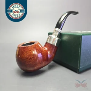 Peterson System Spigot Smooth 302 Apple w/ Silver Briar Pipe, New
