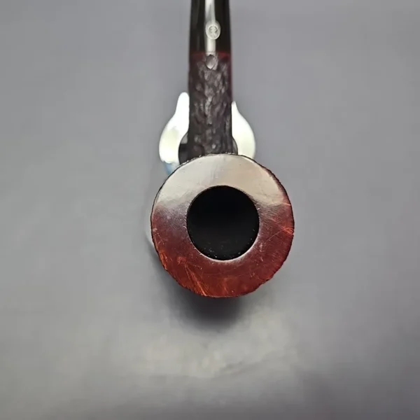 James Upshall Bark Group 6 Partially Rusticated Bent Dublin Estate Briar Pipe, Unsmoked - Image 6