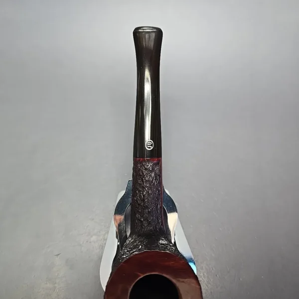 James Upshall Bark Group 6 Partially Rusticated Bent Dublin Estate Briar Pipe, Unsmoked - Image 7
