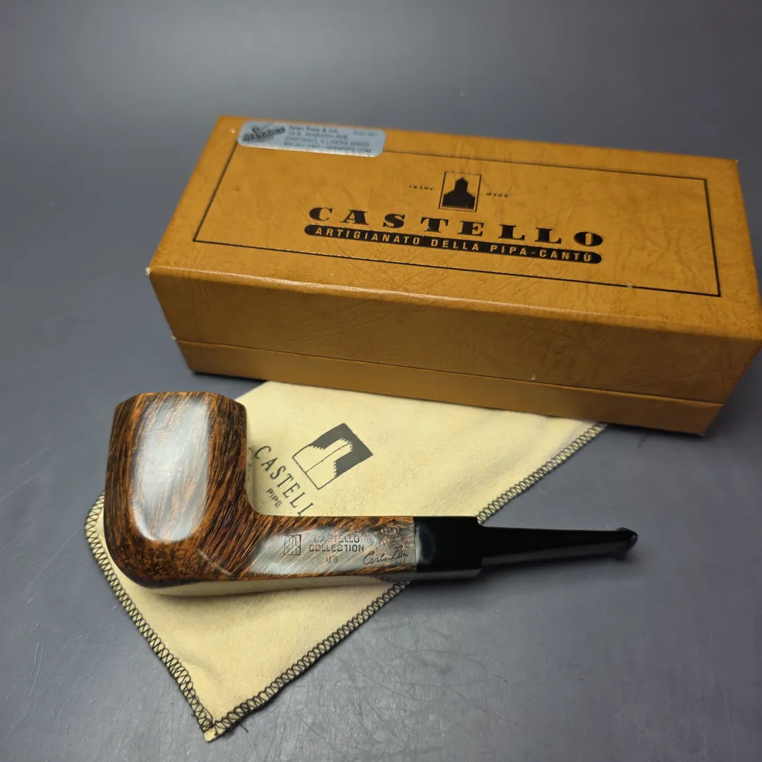 Castello 2018 Collection 3K Smooth Panel Sitter Estate Briar Pipe, Unsmoked - Image 2