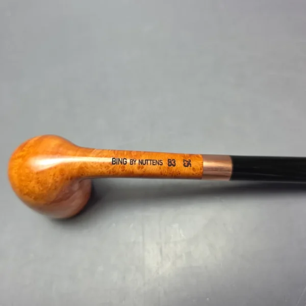 Bruno Nuttens Mini Bing B3 Smooth Billiard w/ Copper Briar Pipe, New - Image 7