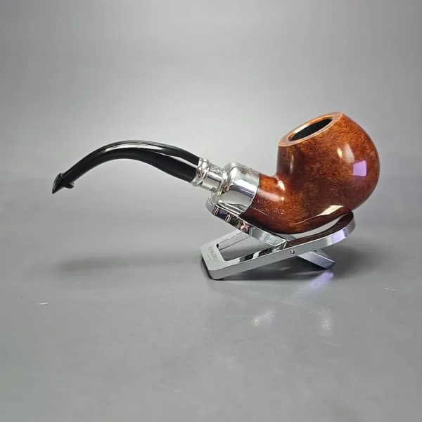 Peterson System Spigot Smooth 302 Apple w/ Silver Briar Pipe, New - Image 4