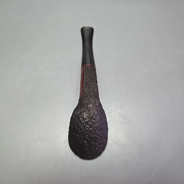 James Upshall Bark Group 6 Partially Rusticated Bent Dublin Estate Briar Pipe, Unsmoked - Image 9