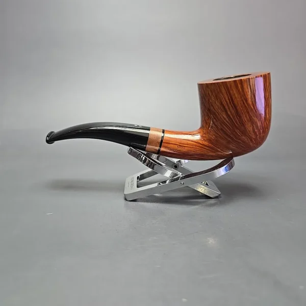 Radice Clear F O Smooth Bent Billiard w/ Olivewood Estate Briar Pipe, Italian Estates - Image 4