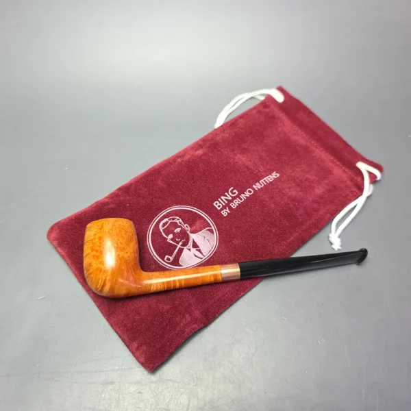 Bruno Nuttens Mini Bing B3 Smooth Billiard w/ Copper Briar Pipe, New - Image 10