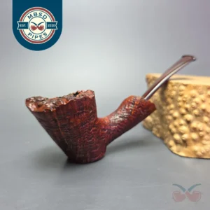 Smith House Sandblasted Dublin Sitter Handmade Briar Pipe, New