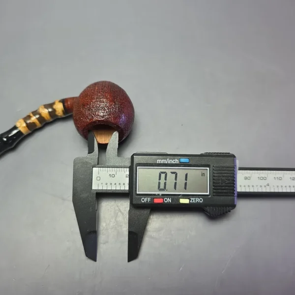 C-Pipe Sandblasted Acorn w/ Black Bamboo Handmade Briar Pipe, New - Image 9