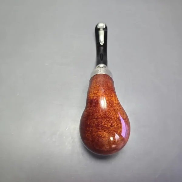Peterson System Spigot Smooth 302 Apple w/ Silver Briar Pipe, New - Image 9
