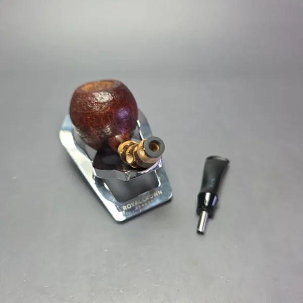 C-Pipe Sandblasted Acorn w/ Black Bamboo Handmade Briar Pipe, New - Image 10