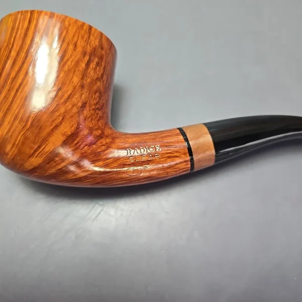 Radice Clear F O Smooth Bent Billiard w/ Olivewood Estate Briar Pipe, Italian Estates - Image 10