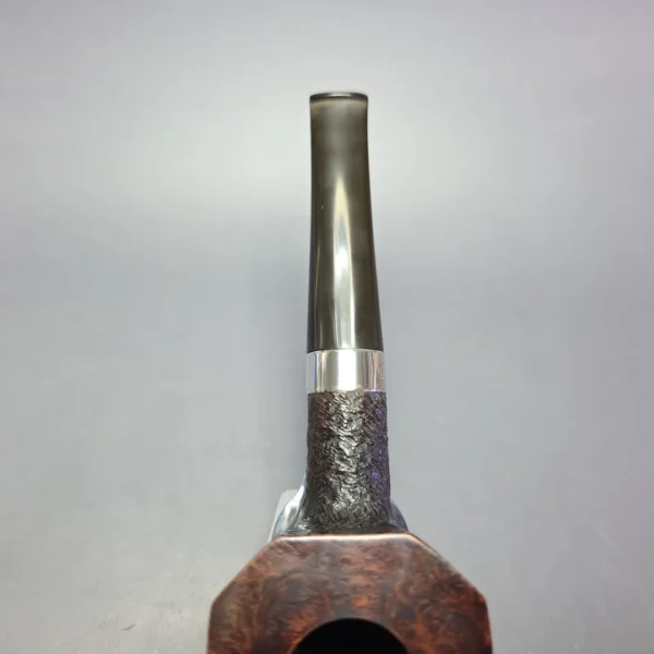 Ferndown Bark 4 Star XL Partially Rusticated Panel Dublin Estate Briar Pipe, English Estates - Image 8