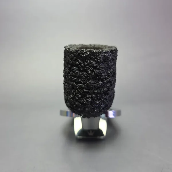 Pipe Tristan Granite Rusticated Billiard w/ Silver Estate Briar Pipe, French Estates - Image 3