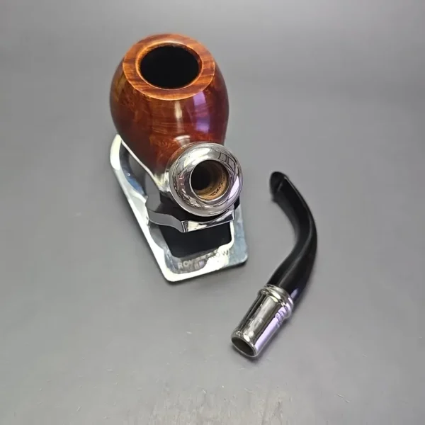 Peterson System Spigot Smooth 302 Apple w/ Silver Briar Pipe, New - Image 14