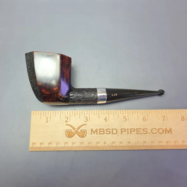 Ferndown Bark 4 Star XL Partially Rusticated Panel Dublin Estate Briar Pipe, English Estates - Image 11