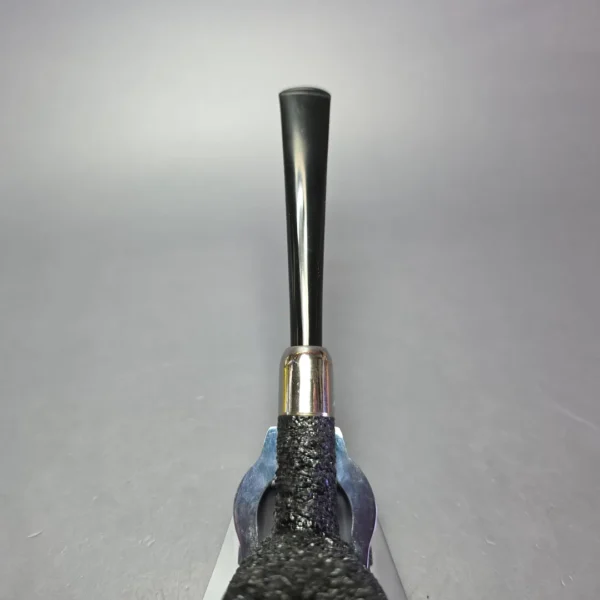 Pipe Tristan Granite Rusticated Billiard w/ Silver Estate Briar Pipe, French Estates - Image 6
