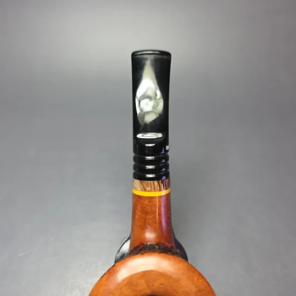 Stefano Santambrogio Partially Rusticated Dublin Estate Briar Pipe, Unsmoked, 9mm - Image 6