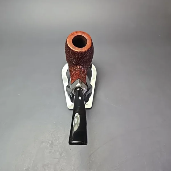 Castello (1982-2007) Old Antiquari 4K Partially Sandblasted Bent Billiard w/ Silver Estate Briar Pipe, Italian Estates - Image 7