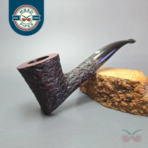 James Upshall Bark Group 6 Partially Rusticated Skater Estate Briar Pipe, Unsmoked