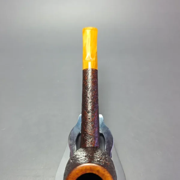 Smith House Partially Sandblasted Lovat w/ Resin Handmade Briar Pipe, New - Image 6