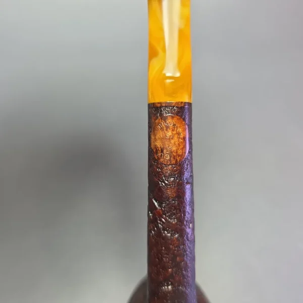 Smith House Partially Sandblasted Lovat w/ Resin Handmade Briar Pipe, New - Image 7