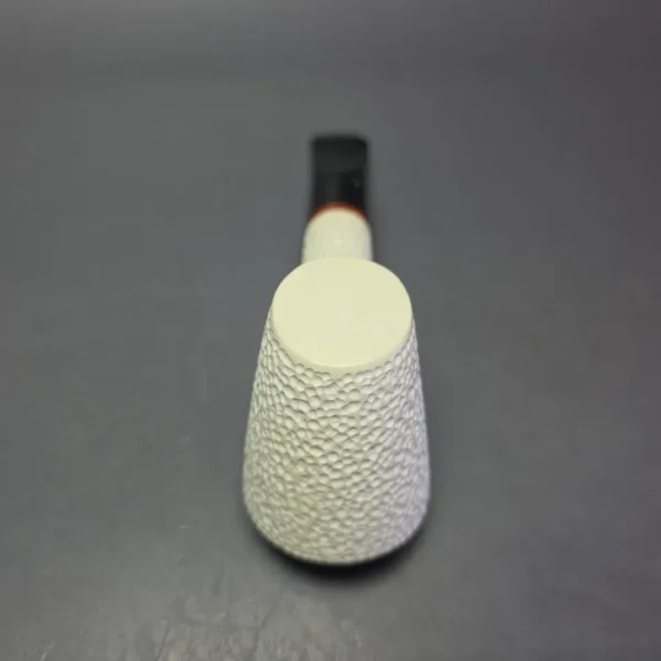 MBSD Meerschaum Deluxe Rusticated Poker Block Meerschaum Pipe, Briar-Mortise, New - Image 9