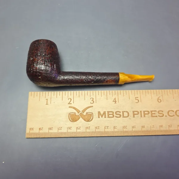 Smith House Partially Sandblasted Lovat w/ Resin Handmade Briar Pipe, New - Image 8