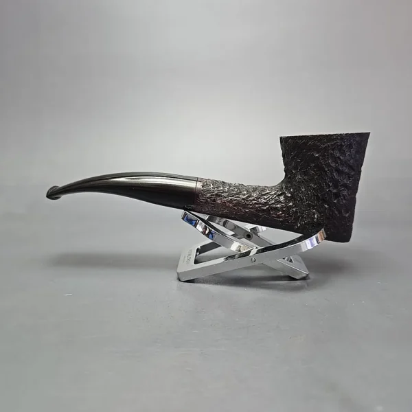James Upshall Bark Group 6 Partially Rusticated Skater Estate Briar Pipe, Unsmoked - Image 4
