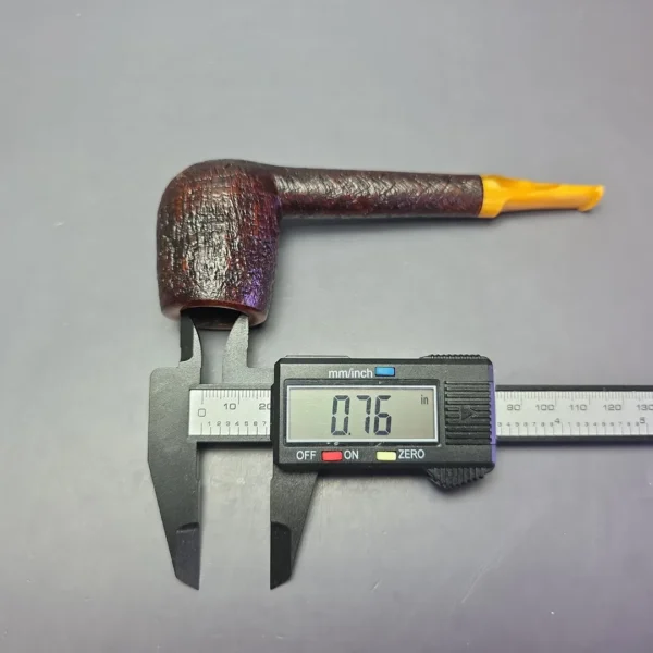 Smith House Partially Sandblasted Lovat w/ Resin Handmade Briar Pipe, New - Image 9