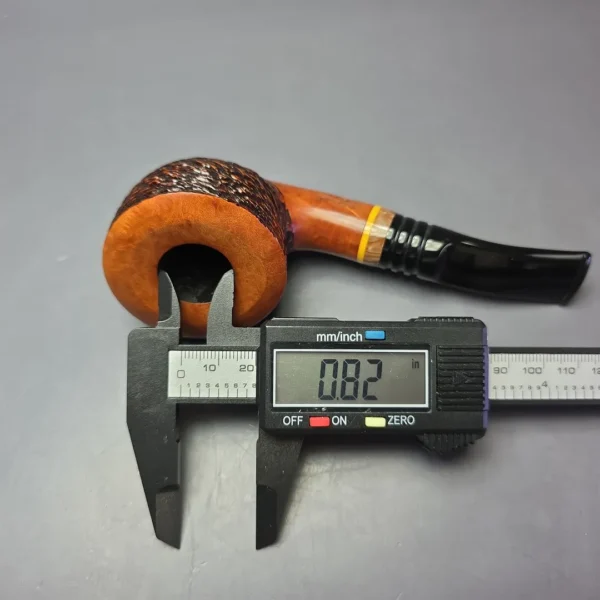 Stefano Santambrogio Partially Rusticated Dublin Estate Briar Pipe, Unsmoked, 9mm - Image 12