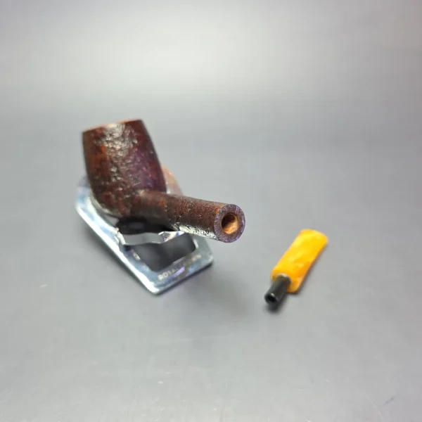 Smith House Partially Sandblasted Lovat w/ Resin Handmade Briar Pipe, New - Image 10
