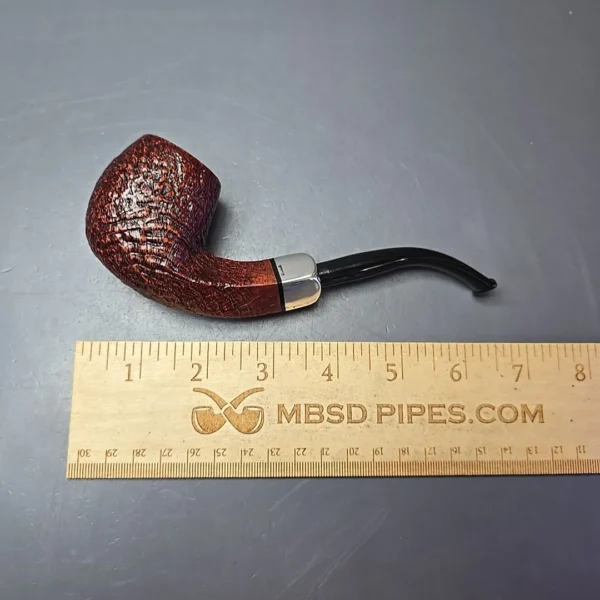 Castello (1982-2007) Old Antiquari 4K Partially Sandblasted Bent Billiard w/ Silver Estate Briar Pipe, Italian Estates - Image 13