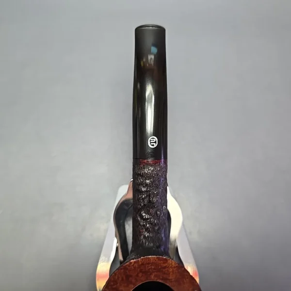 James Upshall Bark Group 6 Partially Rusticated Skater Estate Briar Pipe, Unsmoked - Image 7