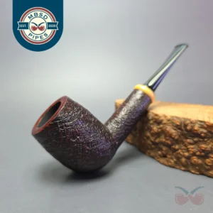Smith House Partially Sandblasted Billiard w/ Boxwood Handmade Briar Pipe, New