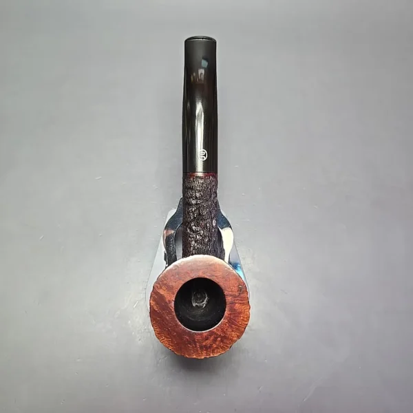 James Upshall Bark Group 6 Partially Rusticated Skater Estate Briar Pipe, Unsmoked - Image 8