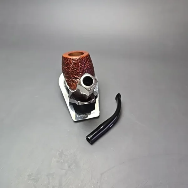 Castello (1982-2007) Old Antiquari 4K Partially Sandblasted Bent Billiard w/ Silver Estate Briar Pipe, Italian Estates - Image 15