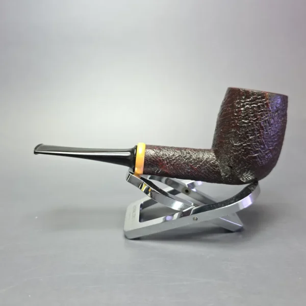 Smith House Partially Sandblasted Billiard w/ Boxwood Handmade Briar Pipe, New - Image 4
