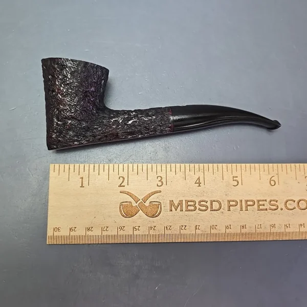 James Upshall Bark Group 6 Partially Rusticated Skater Estate Briar Pipe, Unsmoked - Image 11