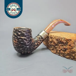 Peterson Derry 69 Rusticated Bent Billiard Estate Briar Pipe, Irish Estates