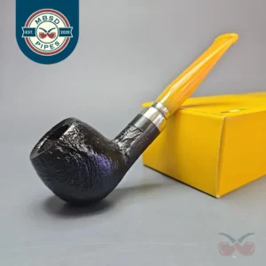 Molina Ambra 104 Sandblasted Apple Estate Briar Pipe, Unsmoked, 9mm