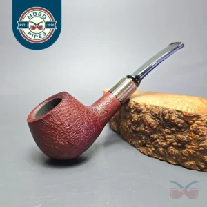 MBSD Briars by Piero Vitale Red Sandblasted Author w/ Zebrawood, Briar Pipe, New